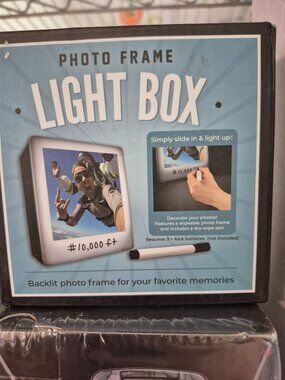 Photo Frame Light Box With Dry-Wipe Pen & Backlit Design For Memorable Photos